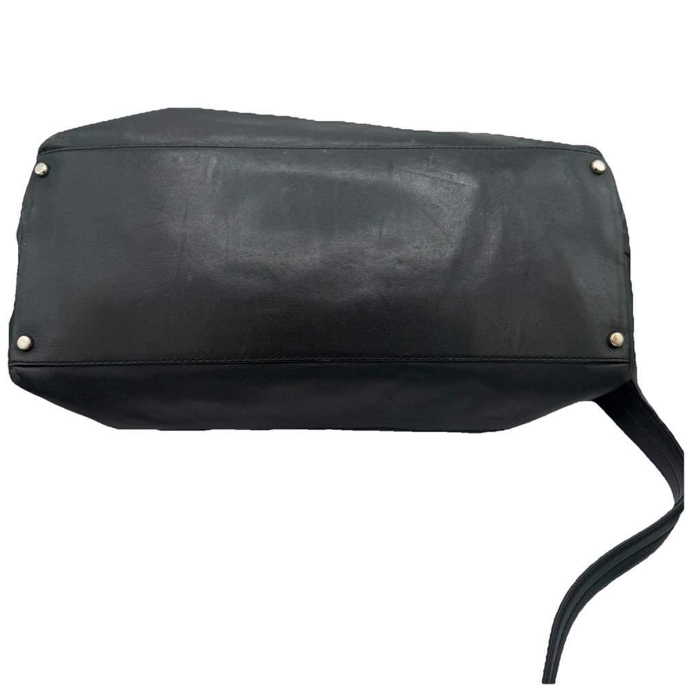 Large Vintage Y2K Kate Spade New York Black Leather‎ Satchel Shoulder Bag~ 16" - Picture 11 of 16